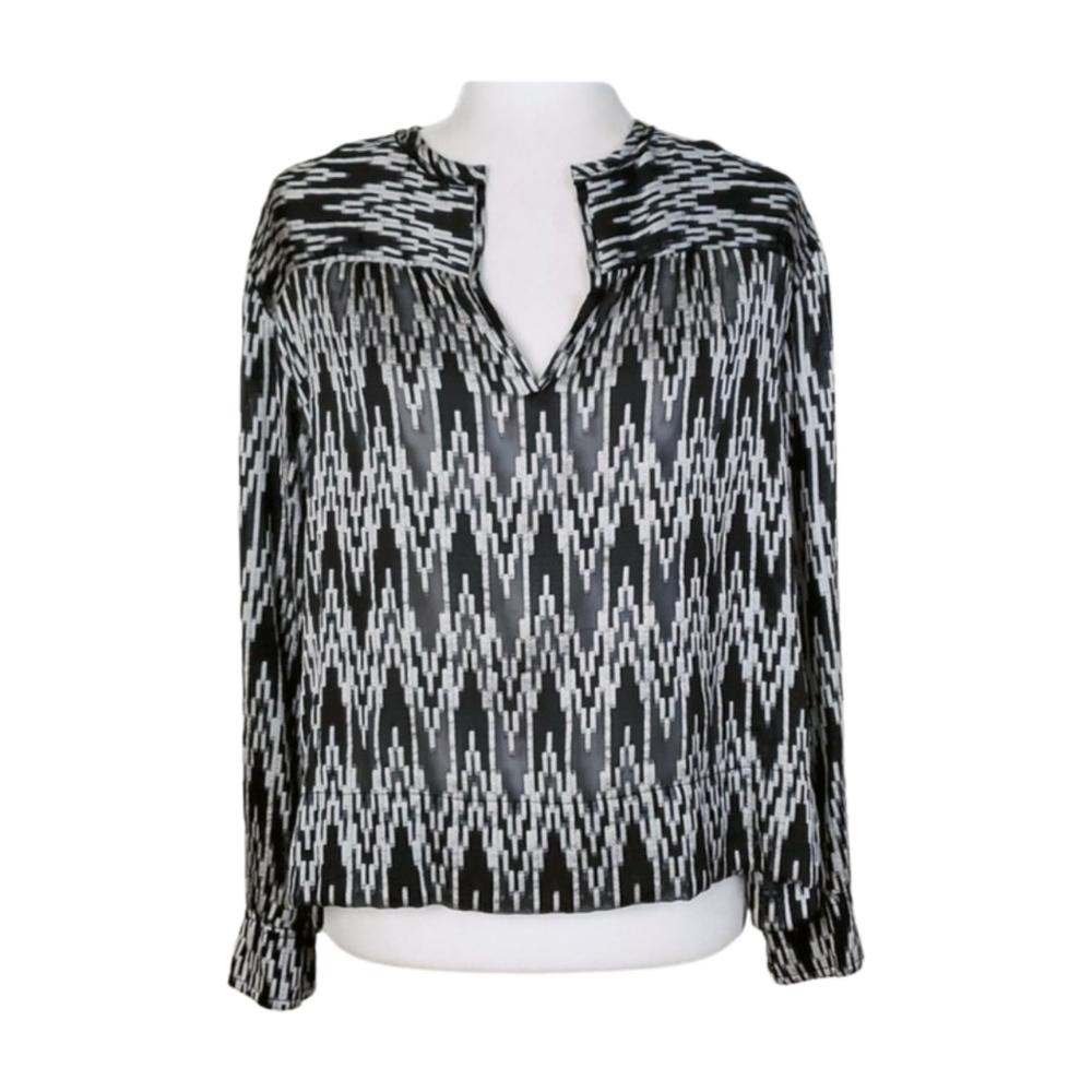 Isabel Marant Split-Neck‎ Ikat-Print Blouse